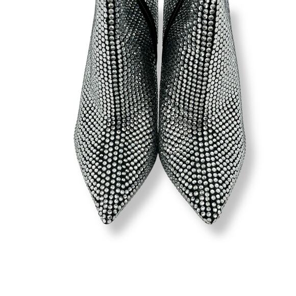 Gianni Bini Gabor Rhinestone Wedge Heel Knee Boots Womens Size 6.5 Pointy Toe - Picture 4 of 14